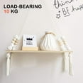 thumbnail image 5 of Fymlhomi Wall Floating Shelf Decorative Swing Hanging Rope Nordic Display Shelves Wall Mounted for Home Storage Organizer Decoration with Tassel&Wooden Plank for Bedroom Living Room Bathroom (White), 5 of 5