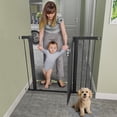 thumbnail image 2 of 27-43" Baby Gate for Stairs, Dog Gate for Doorways, Pressure Mounted Pet Gates for Dogs Indoor, Durable Safety Child Gate with Easy Walk Thru Door, Black, 2 of 6