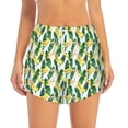thumbnail image 4 of Lsque Banana Tree Leaves Printed Women's Running Shorts with Liner Pockets,Elastic Quick Dry Workout Athletic Gym Yoga Shorts,Womens High Waist Shorts-Medium, 4 of 9
