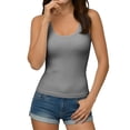 thumbnail image 2 of Annhoo Athletic Tank Tops for Women Crewneck Slim Solid Color Ribbed Sleeveless Basic Vest Summer Spring Clothes, 2 of 4