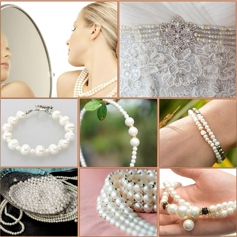 LOLASATURDAYS Pearls 1-Lbs Loose Beads Vase Filler (14mm, White)
