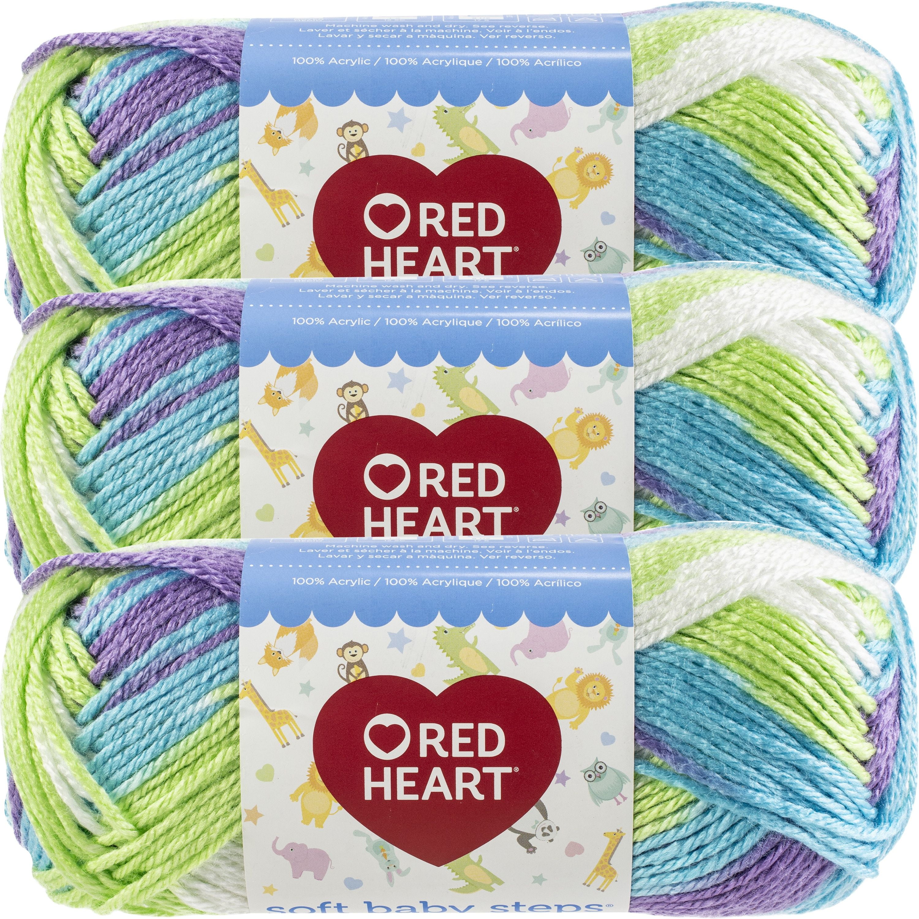 Red Heart Soft Baby Steps YarnTickle, Multipack Of 3
