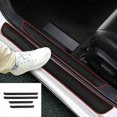 thumbnail image 3 of 4pcs Rubber Car Door Sill Scuff Covers Black Door Panel Guards Protector Trim Anti-scratch Exterior Parts Car Decor Accessories, 3 of 5