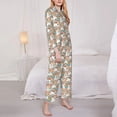 thumbnail image 3 of Lsque Cute Rabbit Floral Pattern Long Sleeve Pajama Set for Women - Soft 2-Piece Sleepwear and Loungewear Set with Pockets, Comfy Nightwear-X-Large, 3 of 7