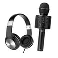 thumbnail image 4 of Gabba Goods Boogie Nights 2 Pc Set – Rhinestone Headphones with Matching Karaoke, Black, 4 of 7