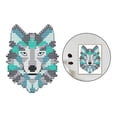 thumbnail image 4 of Counted stitch set Stamped Embroidery with ct Animal Pattern Needlepoint Starter for Beginners, for diy Decor And Gifts - 14CT Wolf, 4 of 6