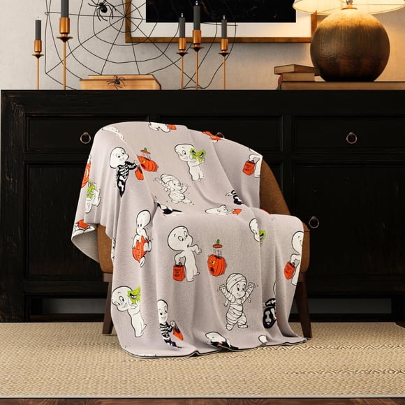 Franco Casper el Fantasma Amistoso Manta de Peluche para Halloween 127x178 cm