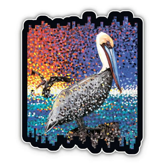 Pelican - 3" Vinyl Sticker - For Car Laptop I-Pad Phone Helmet Hard Hat - Waterproof Decal