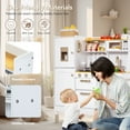 thumbnail image 3 of LINLUX Pretend Kids Play Kitchen, Toy Kitchen Playset For Toddler, Wood Kitchen Sets Baby, White, 3 of 10