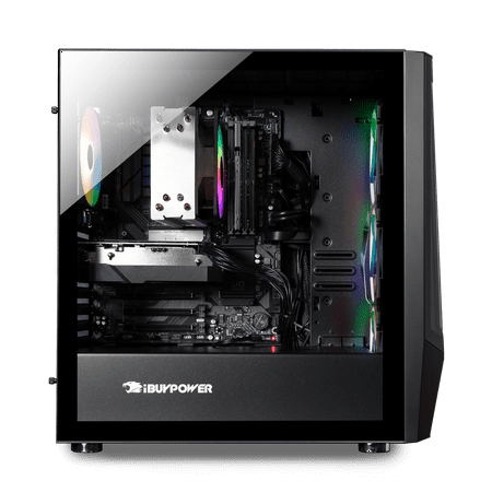 iBUYPOWER - Slate 6 MESH Gaming Desktop PC - AMD Ryzen 5 8400F- NVIDIA GeForce RTX 3050 6GB- 16GB DDR5 Non-RGB RAM - 1TB NVMe - Black