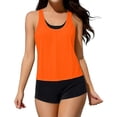 thumbnail image 1 of Nmnitkp 3 Piece Tankinis Swimsuits for Women, Back Cross Tummy Control Swim Bathing Suits, Athletic Plus Size Modest Swimwear, 1 of 5
