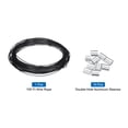 thumbnail image 3 of Uxcell 100Ft Cable de Acero Inoxidable 304 Recubierto de Vinilo de 5/64" con 10 Piezas de Fundas de Aluminio Negras, 3 of 7