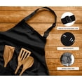 thumbnail image 4 of Utopia Kitchen Paquete De 2 Delantales Con Pechera Ajustables Con 2 Bolsillos, Delantal De Cocina Resistente Al Agua Y Al Aceite, Para Mujeres Y Hombres (Paquete De 2 En Blanco Y Negro), 4 of 5