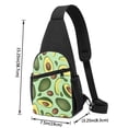 thumbnail image 4 of Disketp Sling Backpack,Multipurpose Crossbody Shoulder Bag Travel Hiking Daypack-Avocado With Seeds, 4 of 6