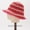 Red, variant on Rainbow Striped Sun Hats For Women Summer Wide Brim Bucket Hat Outdoor Beach Panama Straw Cap Ladies Dome Sunshade Caps Gorros