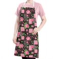 thumbnail image 5 of Pioneer Flower Floral Print Pattern Apron for Women and Men, Cotton Linen Waterproof with Pockets, Adjustable, 33x27 Inch for Kitchen, Gardening, BBQ, Salon, 5 of 6