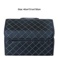thumbnail image 2 of Portable Car Storage Bag Stowing Tidying Pu Leather Auto Trunk Box Organizer, 2 of 5