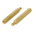 thumbnail image 2 of M3 x 30mm+6mm Male to Female Thread Brass Hex Hexagonal Standoff Spacers 10PCS, 2 of 2