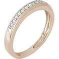 thumbnail image 2 of MyDiamondBox 1/10 Carat Total Weight (cttw) Sterling Silver Wedding Band with White Diamonds - Rose Gold Bridal Ring for Women (Ring Size: 8), 2 of 3
