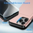 thumbnail image 5 of Benbenjaytek for iPhone 16 Pro Wallet Case with Card Holder + 2 Tempered Glass Screen Protector Protective Dual Layer Shockproof Hidden Card Slot Slim Case iPhone 16 Pro 6.1″ 2024 (Rose Gold), 5 of 7