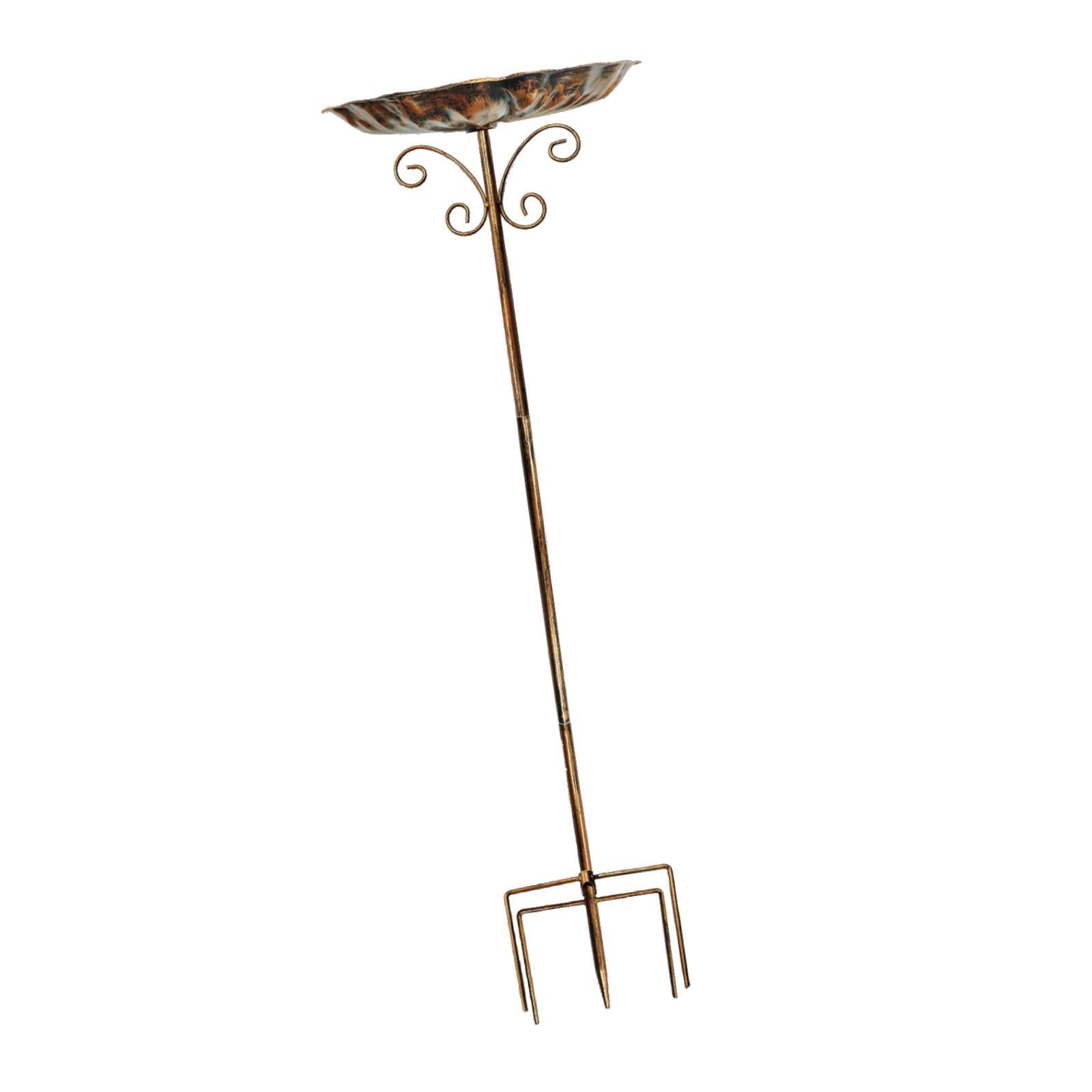 colaxi Bird Bath Bowl Birdbath Sturdy Iron Detachable Easy to Assemble Bird Feeder with Stake for Porch Backyard Patio Outside Decor