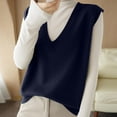 thumbnail image 2 of AherBiu Sweater Vests for Women V Neck Sleeveless Pullover Knitted Tops Solid Color Basic Tank Sweaters, 2 of 5