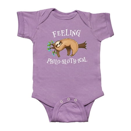 

Inktastic Feeling Philo-Sloth-ical- cute and funny sloth on a tree branch Gift Baby Boy or Baby Girl Bodysuit