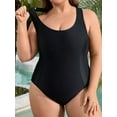 thumbnail image 3 of Asoul Plus Size Side Spliced One Piece Sport Swimsuit for Womens Racerback Athletic Bathing Suit, 3 of 7