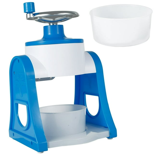 Snow Cone Maker Shaved Ice Machine Manual Hand Crank Operated Ice Crusher Fruit Smoothie Machine Mini Household Ice Shaver