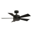 thumbnail image 3 of Wynd Indoor and Outdoor 5-Blade Smart Ceiling Fan 42in Bronze with 3000K LED Light Kit and Remote Control, 3 of 4