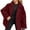 Wine, variant on Womens Coats Long Sleeved Coat Lapel Winter Loose Commuting Mid Length Coat Jacket,Coats for Women Brown S