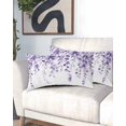 thumbnail image 2 of Purple Eucalyptus Pillow Covers King Size, Botanical Plant Rustic Branch Floral Soft Bed Throw Pillowcases Breathable Cooling Long Lumbar Body Pillow Sham Cover for Bed Sofa 20''x40'', 2 of 7