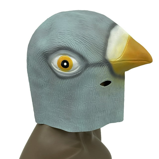 Casco de látex con forma de animal con forma de paloma, aterrador, disfraz de cosplay