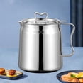 thumbnail image 1 of Oil Container Practical Oil Storage Pot for Drippings Chips Fryer Oil 2L, 1 of 8