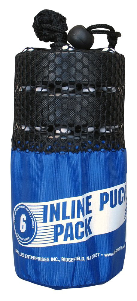 Pack of 6 A&R Pro Series Foam Sponge Hockey Puck Black 