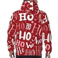 thumbnail image 5 of Bingfone Ho Pattern Funny Christmas Men'S Drawstring Hoodie Long Sleeve Pocket Sweatshirts-3x-Large, 5 of 9