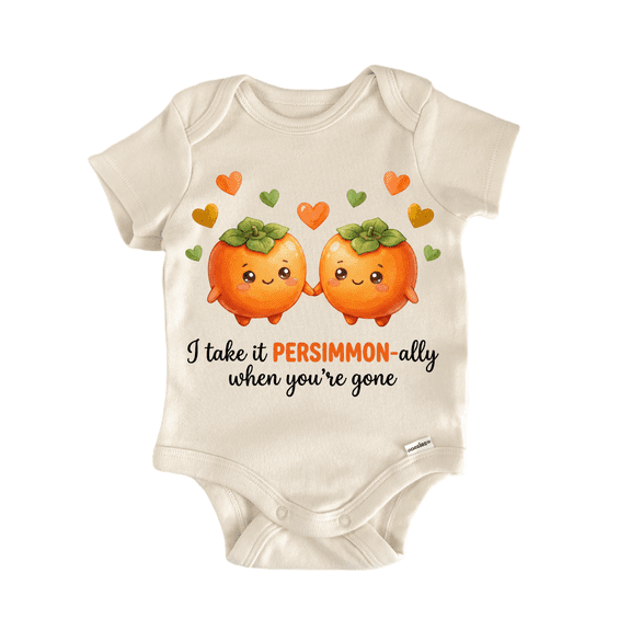 Fruit Pun Persimmon - Baby Bodysuit