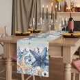 thumbnail image 2 of Table Runners 72 Inches Long Dress Scarves, Blue Starfish Coastal Farmhouse Kitchen/Dining Table Runner, Coffee Tablerunners, Eucalyptus Summer Nautical Shell Vintage 14x72 Inch, 2 of 9
