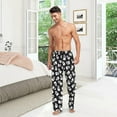 thumbnail image 5 of HPINK-T White Ghost Men's Pajama Pants Super Soft Sleep Lounge Pants Pjs Bottoms with Pockets, 5 of 6