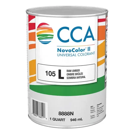 

6-Pack Of 1 Qt Valspar 8888N L-Raw Umber Novocolor Ii Universal Colorant