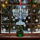 thumbnail image 4 of Ireezec Hanukkah Ornament with Star of Snowflake Design - Blue Enamel Metal Hanging Decor for Car Mirror Holiday Tree Window Display Jewish Festival of Lights Gift, 4 of 8
