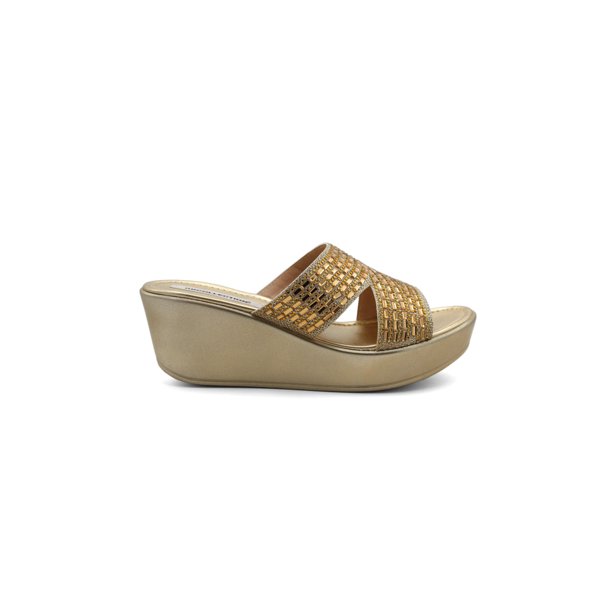Sandalias con plataformas Color Oro Para Mujer De RBCOLLECTION