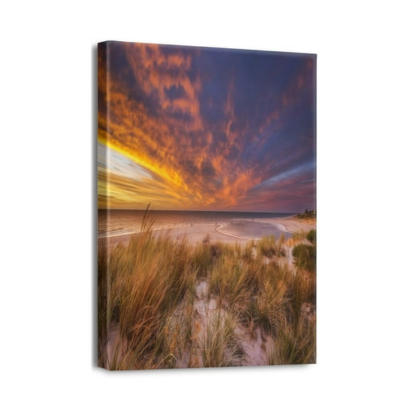 Adorn Your Walls Beach Seascape Painting on 12X16inch Canvas Stunning Sea & Nature Pictures, Ready-to-Hang Wall Art Ideal for Living Room, Bedroom, Office Décor & Home Updates!