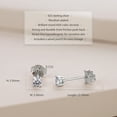 thumbnail image 2 of 925 Sterling Silver Stud Earrings | AAA Cubic Zirconia | Rhodium-Plated Studs | Hypoallergenic | 3-6mm, 2 of 5