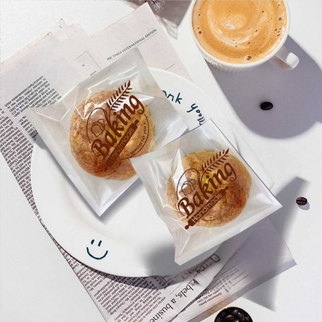 Tunhigl Bread Sack Sandwich Packaging Oil-proof Paper Bag Transparent Kraft Paper Food Packaging Sack