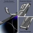thumbnail image 5 of for iPhone 14 Pro Case Magnetic Clear with Full Camera Cover Protection [Compatible with Magsafe] [Not Yellowing] Slim Shockproof Air Cushion Bumper Black Case Cover for iPhone 14 Pro, 5 of 15