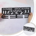 thumbnail image 4 of Zombie Apocalypse Training Medal Hanger Display Funny Running Competition Medal Holder Frame Iron 40+ Medal Hook, 4 of 9