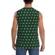 thumbnail image 4 of Fotbe Green Buffalo Plaid Merry Christmas Men's Camiseta sin Mangas Estampada para Hombres, Playera Casual para Gimnasio, Entrenamiento, Playa-Medium, 4 of 7