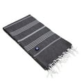 thumbnail image 2 of Authentic Hotel and Spa Authentic Fouta Black Charcoal Turkish Cotton Bath/ Beach Towel, 2 of 4
