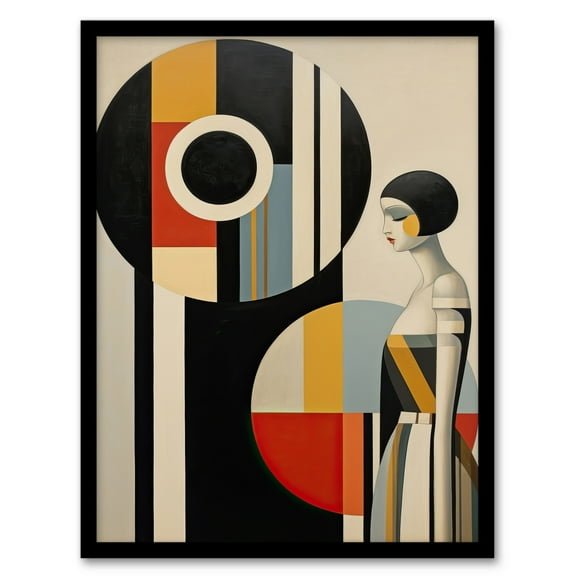 Bauhaus Beauty Stylish Abstract Modern Art Print Framed Poster Wall Decor 12x16 inch
